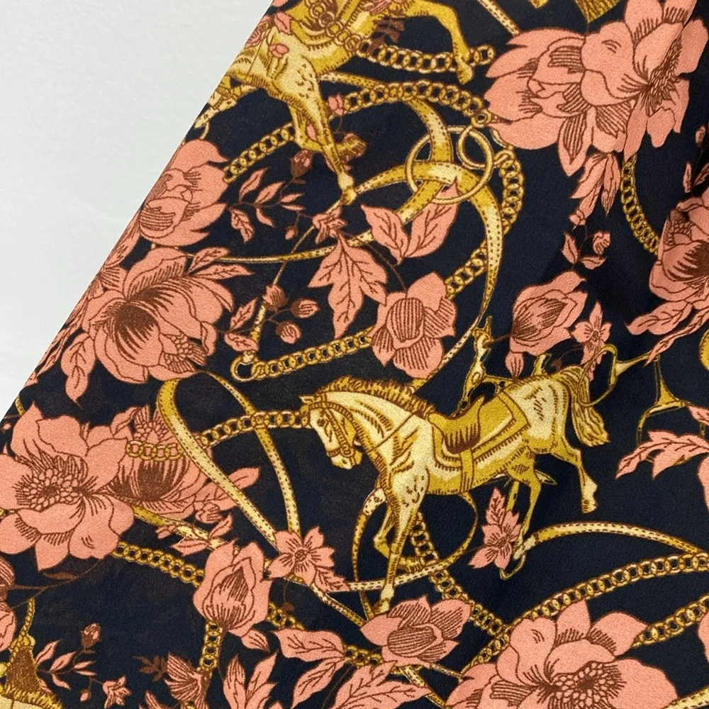 Modcloth‎ Size 2 Midi A-Line Skirt Horse Print